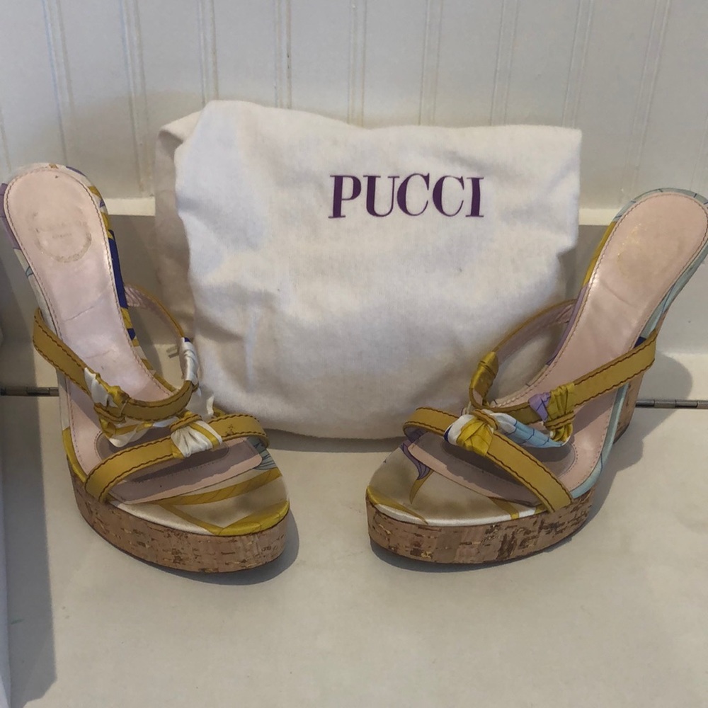 Emilio Pucci Cork Wedges size 9